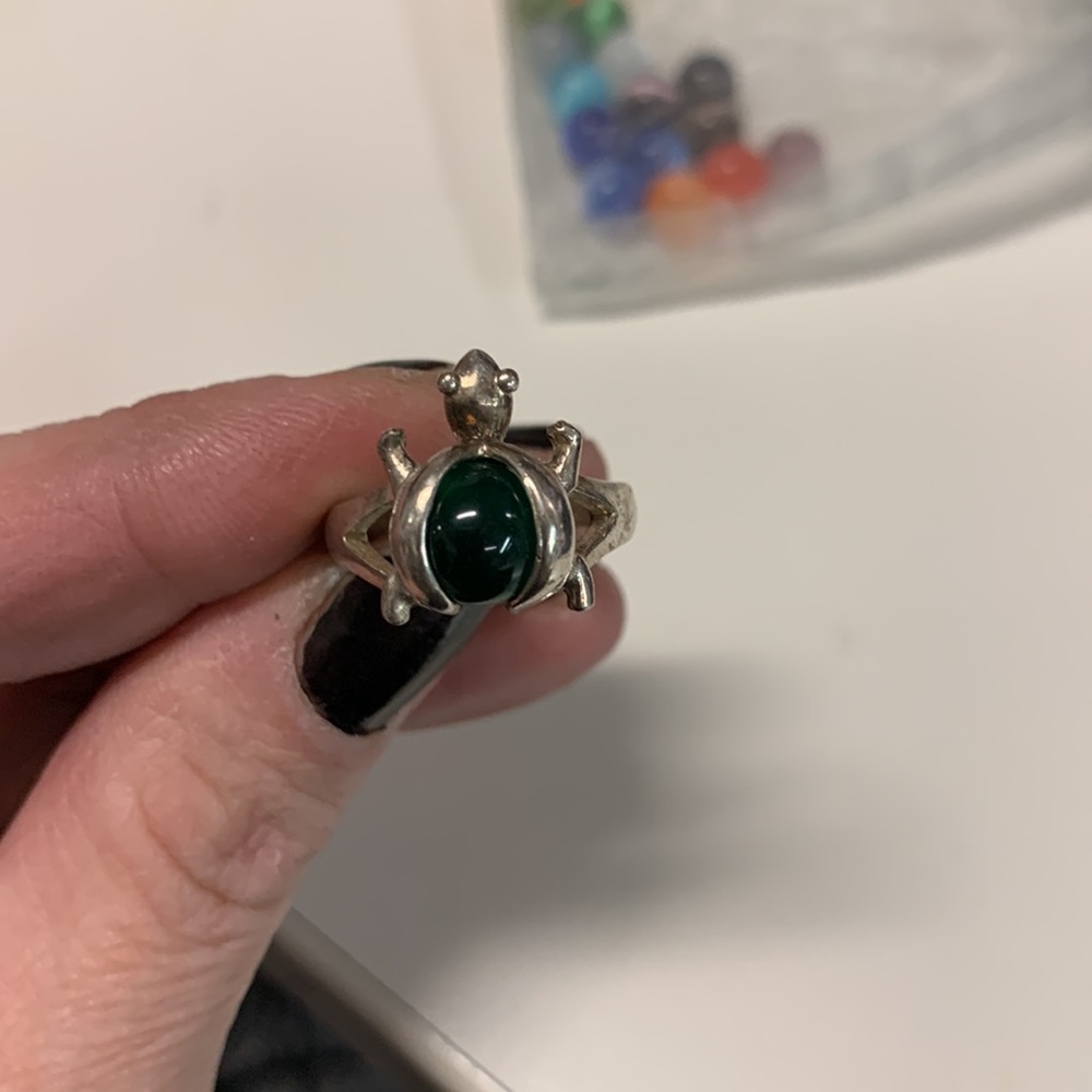 Interchangeable 17 stone 925 turtle ring - Picture 10 of 10